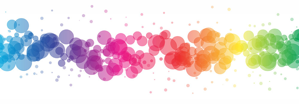 illustration of circular animated bubbles, a creative way to animate a website page to attract attention