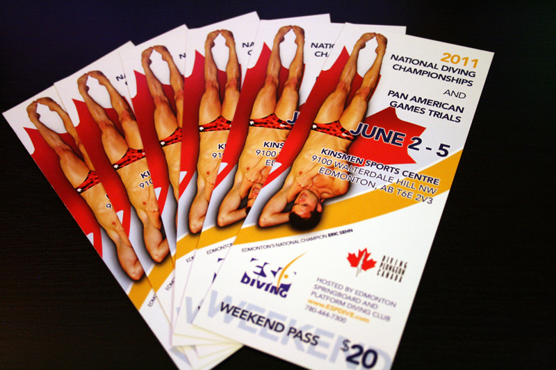 2011 National Diving Championship Ticket Passes