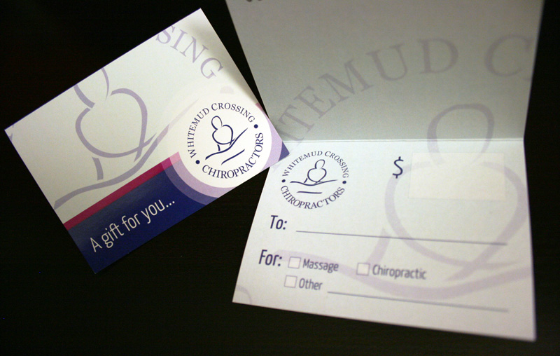 Whitemud Crossing Chiropractors - Gift Card Design - Inside